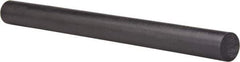 Made in USA - 1' Long, 1" Diam, Polycarbonate Plastic Rod - Black - Industrial Tool & Supply