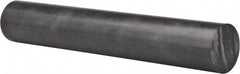Made in USA - 1' Long, 2" Diam, Polycarbonate Plastic Rod - Black - Industrial Tool & Supply