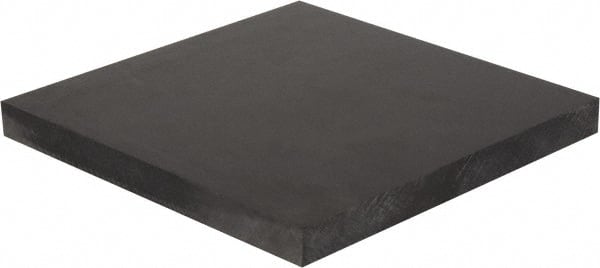 Made in USA - 2' x 12" x 1" Black Polycarbonate Sheet - Industrial Tool & Supply