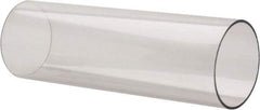 Made in USA - 3-1/2 Inch Outside Diameter x 8 Ft. Long, Plastic Round Tube - Polycarbonate - Industrial Tool & Supply