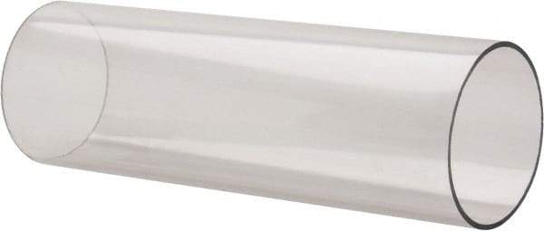 Made in USA - 3 Inch Outside Diameter x 4 Ft. Long, Plastic Round Tube - Polycarbonate - Industrial Tool & Supply