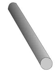 Made in USA - 2' Long, 2-1/2" Diam, Acetal (PTFE-Filled) Plastic Rod - Brown - Industrial Tool & Supply