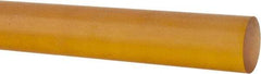 Made in USA - 4' Long, 1/2" Diam, Polyetherimide (PEI) Plastic Rod - Natural (Color) - Industrial Tool & Supply