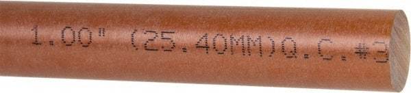 Made in USA - 4' Long, 1" Diam, Polyetherimide (PEI) Plastic Rod - Natural (Color) - Industrial Tool & Supply