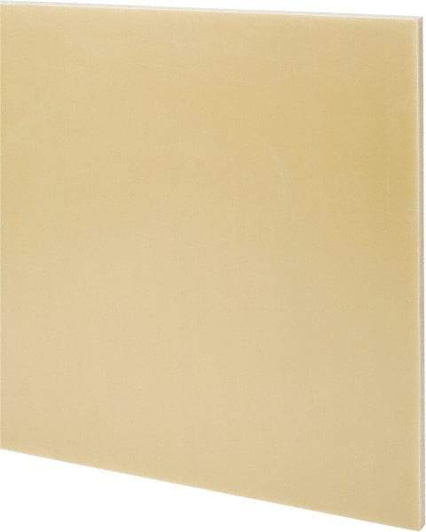 Made in USA - 3/8" Thick x 24" Wide x 3' Long, Epoxyglass Laminate (G10/F4) Sheet - Mustard Yellow, ±0.030 Tolerance - Industrial Tool & Supply