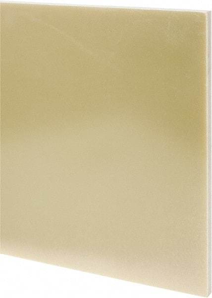 Made in USA - 1/2" Thick x 24" Wide x 3' Long, Epoxyglass Laminate (G10/F4) Sheet - Mustard Yellow, ±0.036 Tolerance - Industrial Tool & Supply