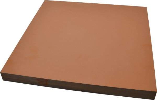 Made in USA - 1" Thick x 12" Wide x 1' Long, Paper-Base Phenolic Laminate (XX) Sheet - Tan - Industrial Tool & Supply