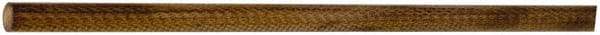 Made in USA - 4' Long, 1/2" Diam, Canvas Phenolic Laminate (C/CE) Plastic Rod - Tan-Brown - Industrial Tool & Supply