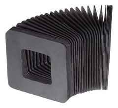 Made in USA - 0.02 Inch Thick, Polyester Square Flexible Bellows - 5 x 5 Inch Inside Square - Industrial Tool & Supply