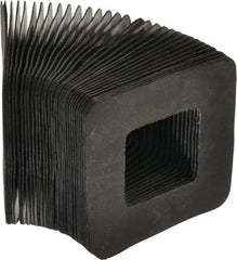 Made in USA - 0.02 Inch Thick, Polyester Square Flexible Bellows - 2 x 2 Inch Inside Square - Industrial Tool & Supply