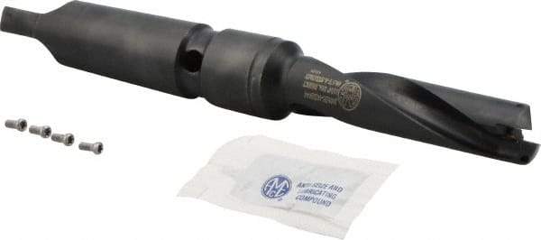 Allied Machine and Engineering - Series 0.5, 11/16" Max Diam, 3MT Taper Shank, Helical Flute Spade Drill - 2-1/2" Max Depth, 3-43/64" Body Length, 7-3/16" OAL, Standard Length, Through Coolant - Industrial Tool & Supply