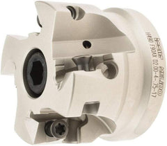Iscar - 4 Inserts, 2" Cut Diam, 3/4" Arbor Diam, 0.642" Max Depth of Cut, Indexable Square-Shoulder Face Mill - 0/90° Lead Angle, 1.57" High, H490 AN.X 1706 Insert Compatibility, Through Coolant, Series Helido - Industrial Tool & Supply