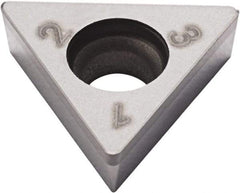 Seco - TCGW1.81.51 Grade CBN200 PCBN Turning Insert - Uncoated, 60° Triangle, 7/32" Inscr Circle, 3/32" Thick, 1/64" Corner Radius - Industrial Tool & Supply