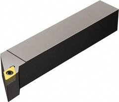 Sandvik Coromant - SDJC, Right Hand Cut, -3° Lead Angle, 16mm Shank Height x 16mm Shank Width, Neutral Rake Indexable Turning Toolholder - 100mm OAL, DCMT 11 T3 08 Insert Compatibility, Series CoroTurn 107 - Industrial Tool & Supply