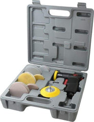 PRO-SOURCE - 15,000 OPM, 3.2 CFM Air Consumption, 90 psi Air Pressure, Right Angle Air Orbital Sander - Round Pad, 1/4 NPT Inlet - Industrial Tool & Supply