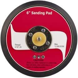 PRO-SOURCE - 6" Diam Hook & Loop Disc Backing Pad - 5/16" Shank Diam, 12,000 RPM - Industrial Tool & Supply