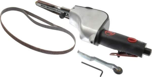 PRO-SOURCE - 1/4 to 1/2 x 24 Inch, 20,000 RPM Air Belt Sander - 1/4 NPT Inlet, 4.2 CFM Air Consumption - Industrial Tool & Supply