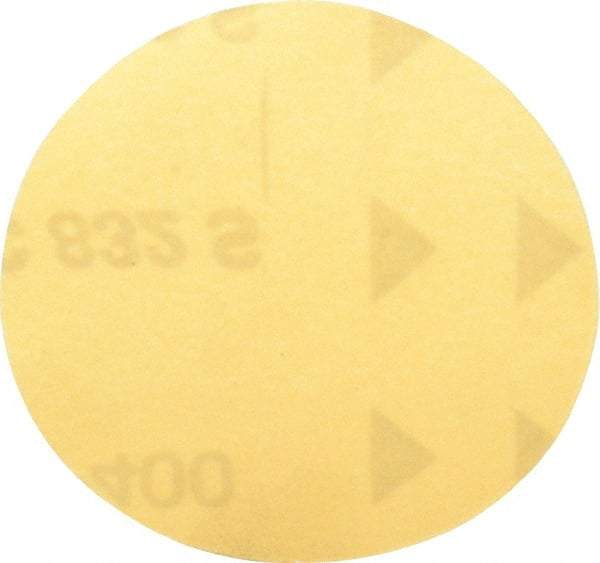 PRO-SOURCE - 3" Diam, 400 Grit, Aluminum Oxide Hook & Loop Disc - Extra Fine Grade, Coated, - Industrial Tool & Supply