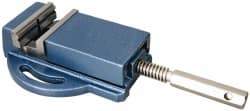 Gibraltar - 4" Jaw Opening Capacity x 1-1/4" Throat Depth, Horizontal Drill Press Vise - 4" Wide x 1-3/8" High Jaw, Stationary Base, Standard Speed, 13-1/2" OAL x 2-5/8" Overall Height, Cast Iron - Industrial Tool & Supply