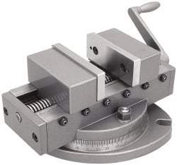 Gibraltar - 6" Jaw Width, 6" Max Jaw Opening, 2-1/4" Throat Depth, Self Centering Vise - 15" OAL x 6-1/2" OAH - Industrial Tool & Supply
