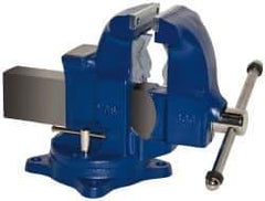 Gibraltar - 5" Jaw Width x 7-1/2" Jaw Opening Capacity, 6" Throat Depth, Bench & Pipe Combination Vise - 1/8 to 4-1/2" Pipe Capacity, Swivel Base, Bolt Down Attachment, Ductile Iron - Industrial Tool & Supply