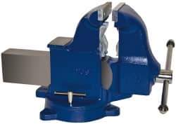 Gibraltar - 6" Jaw Width x 10" Jaw Opening Capacity, 7-1/2" Throat Depth, Bench & Pipe Combination Vise - 1/4 to 6" Pipe Capacity, Swivel Base, Bolt Down Attachment, Ductile Iron - Industrial Tool & Supply