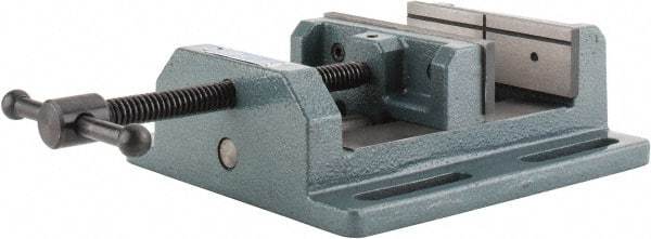 Wilton - 6" Jaw Opening Capacity x 2" Throat Depth, Horizontal Drill Press Vise - 6" Wide x 2" High Jaw, Stationary Base, Standard Speed, 8-1/2" OAL x 3.56" Overall Height, Cast Iron - Industrial Tool & Supply