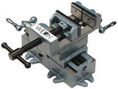 Wilton - 3" Jaw Opening Capacity x 1-1/8" Throat Depth, Horizontal Drill Press Vise - 3" Wide x 1-1/8" High Jaw, Cross Slide Base, Standard Speed, 6" OAL x 5-5/8" Overall Height, Cast Iron - Industrial Tool & Supply