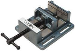 Wilton - 8" Jaw Opening Capacity x 2" Throat Depth, Horizontal Drill Press Vise - 8" Wide x 2" High Jaw, Stationary Base, Standard Speed, 11" OAL x 3.56" Overall Height, Cast Iron - Industrial Tool & Supply