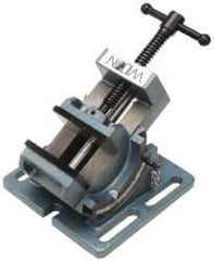Wilton - 4" Jaw Opening Capacity x 1-1/2" Throat Depth, Angle Drill Press Vise - 4" Wide x 1-1/2" High Jaw, Stationary Base, Standard Speed, 7-1/4" OAL x 4-1/2" Overall Height, Cast Iron - Industrial Tool & Supply
