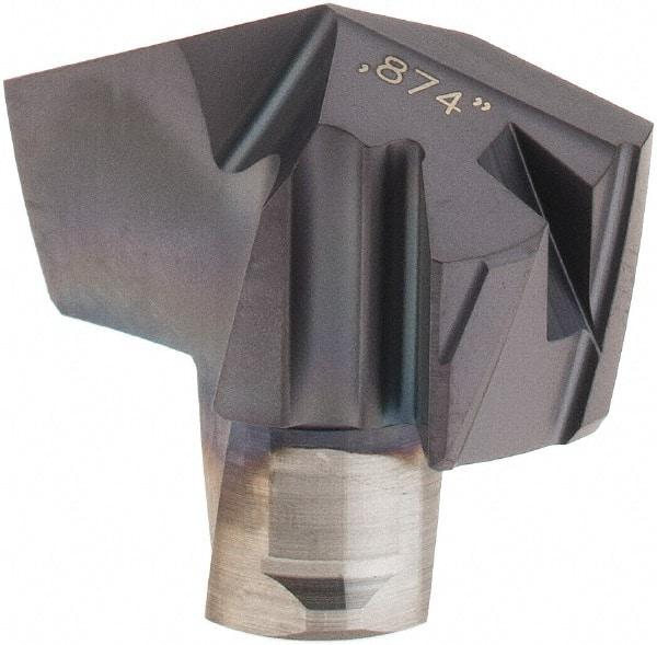 Iscar - Series ICP-2M, 0.874" Diam Grade IC908 140° Replaceable Drill Tip - Carbide, TiAlN Finish, 22 Seat Size, Through Coolant - Industrial Tool & Supply