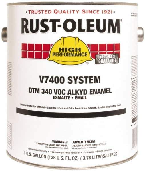 Rust-Oleum - 1 Gal Clear Gloss Finish Alkyd Enamel Paint - 230 to 425 Sq Ft per Gal, Interior/Exterior, Direct to Metal, <340 gL VOC Compliance - Industrial Tool & Supply