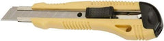 Ability One - Snap Utility Knife - 5-5/8" Steel Blade, Yellow Steel Handle - Industrial Tool & Supply