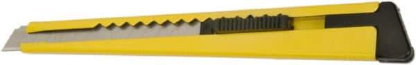 Ability One - Snap Utility Knife - 4-5/8" Steel Blade, Yellow Plastic Handle - Industrial Tool & Supply