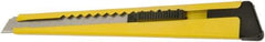 Ability One - Snap Utility Knife - 4-5/8" Steel Blade, Yellow Plastic Handle - Industrial Tool & Supply