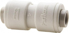 Parker - 1/2 x 3/8" Outside Diam, Polypropylene Push-to-Connect Tube Union - 150 Max psi, White - Industrial Tool & Supply