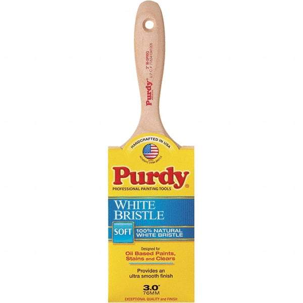 Purdy - 3" Flat Hog General Purpose Paint Brush - 3-1/8" Bristle Length, 5-1/2" Wood Beavertail Handle - Industrial Tool & Supply