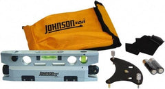 Johnson Level & Tool - 1 Beam 100' Max Range Torpedo Laser Level - Red Beam, 1/8" at 50' Accuracy, 7-1/2" Long x 2" Wide x 1" High, Battery Included - Industrial Tool & Supply