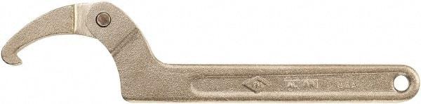 Ampco - 2" to 4-3/4" Capacity, Aluminum Bronze Finish, Adjustable Pin Spanner Wrench - 11" OAL - Industrial Tool & Supply