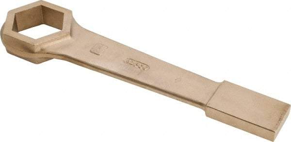 Ampco - 2-3/4" 6 Point Striking Box Wrench - Single End, 17" OAL, Aluminum Bronze - Industrial Tool & Supply