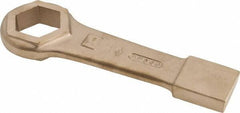 Ampco - 1-7/8" 6 Point Striking Box Wrench - Single End, 10-5/8" OAL, Aluminum Bronze - Industrial Tool & Supply