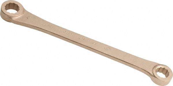 Ampco - 5/8" x 3/4" 12 Point Offset Box Wrench - Double End, 10-3/4" OAL, Aluminum Bronze - Industrial Tool & Supply