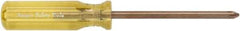 Ampco - #0, 6" OAL, Standard Phillips Screwdriver - 2-23/64" Blade Length, Round Shank, Acetate Handle - Industrial Tool & Supply