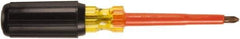 Ampco - #2, 8-1/4" OAL, Insulated Phillips Screwdriver - 4-9/64" Blade Length, Round Shank, Acetate with Rubber Grip Handle - Industrial Tool & Supply