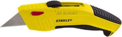 Stanley - Retractable Utility Knife - 1/2" Bi-Metal Blade, Black & Yellow Cast Metal Handle, 1 Blade Included - Industrial Tool & Supply