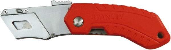 Stanley - Retractable Utility Knife - 1/2" Bi-Metal Blade, Red Plastic Handle, 1 Blade Included - Industrial Tool & Supply