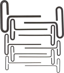 Bondhus - 10 Piece Loop T-Handle Hex Key Set - Hex Range 3/32 to 3/8", 6" OAL, Protanium High Torque Steel - Industrial Tool & Supply