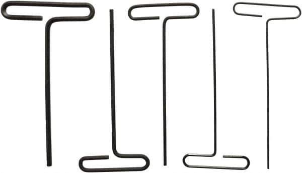 Bondhus - 5 Piece Loop T-Handle Hex Key Set - Hex Range 2.5 to 6mm, 6" OAL, Protanium High Torque Steel - Industrial Tool & Supply