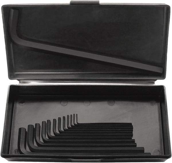 Bondhus - 13 Piece L-Key Hex Key Set - Hex Range 1/16 to 1/2", 9" OAL, Protanium High Torque Steel - Industrial Tool & Supply