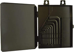 Bondhus - 15 Piece L-Key Hex Key Set - Hex Range 0.028 to 3/8", 8" OAL, Protanium High Torque Steel - Industrial Tool & Supply